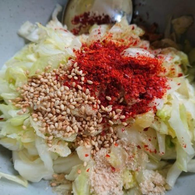 キャベツの簡単サラダキムチの韓国レシピ＋動画。すぐ美味しい～即席OK
