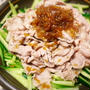豚の冷しゃぶ・タマネギニンニクハニポン和え