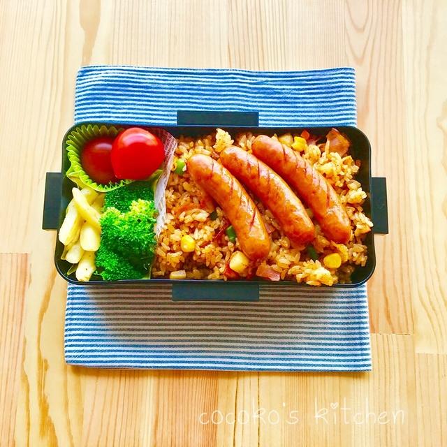 高3男子のお弁当 『ジャンバラヤ』