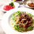 【 もやしと挽肉の辛味噌あんかけ冷やし中華 】
