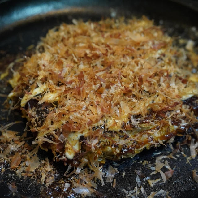 無限キャベツに頼り切った限界お好み焼き