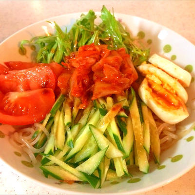 ダイエットに！野菜たっぷりしらたき冷麺