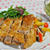 チキンのグリル Xmasツリー風ワカモレ添え