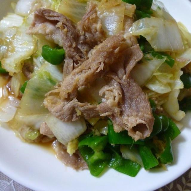 おうちで楽しむ簡単レシピ 豚肉と白菜の生姜風味炒め＜甘い白菜が引き立ちます＞