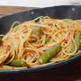 ツナとアスパラのトマトパスタ