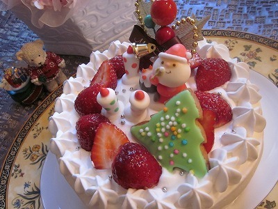 苺のショートケーキでクリスマス♪