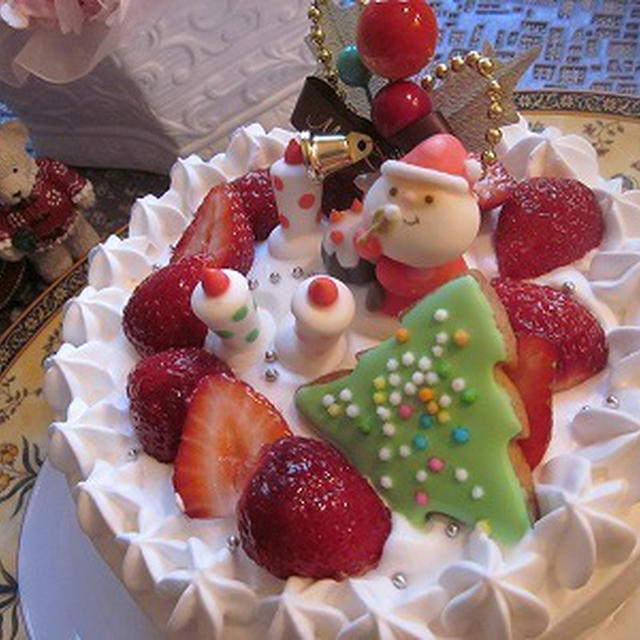 苺のショートケーキでクリスマス♪