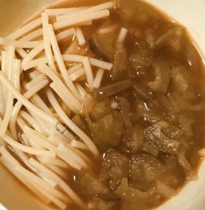 母親の介護食・嚥下食に茄子のカレーパスタ