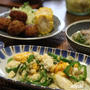 肉だんご と ピーマンチャンプルー。