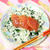 春菊とシラスご飯の漬けマグロのせ