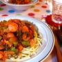 「菜の花とウインナーのトマトパスタ」ほろ苦＆コク旨っ♪