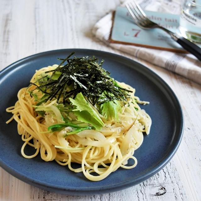 ５分で簡単 しらすと水菜の麺つゆガーリック和風パスタ 簡単 ランチ 麺 時短 By 松本 有美 ゆーママ さん レシピブログ 料理ブログのレシピ満載