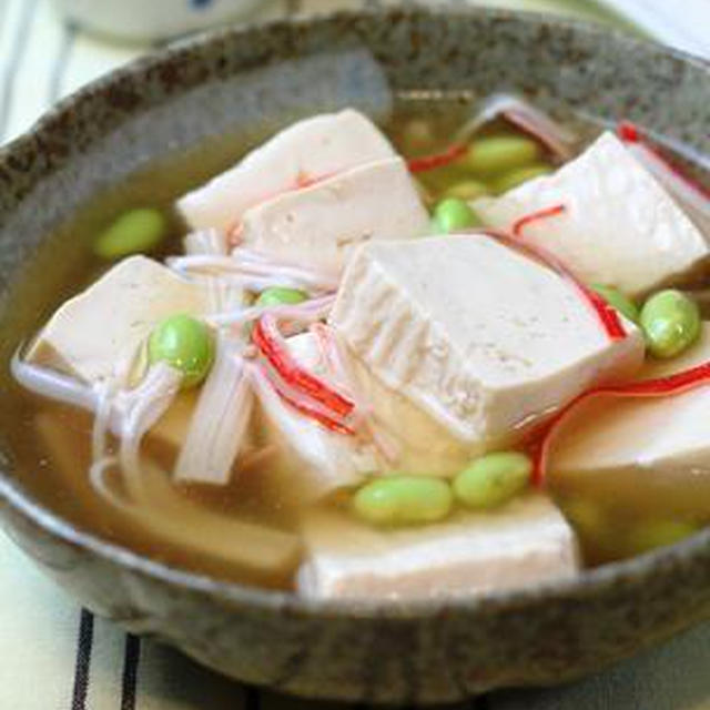 豆腐と枝豆のカニ風味煮