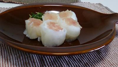 浸して付けて合えて!大根青じそマグロール