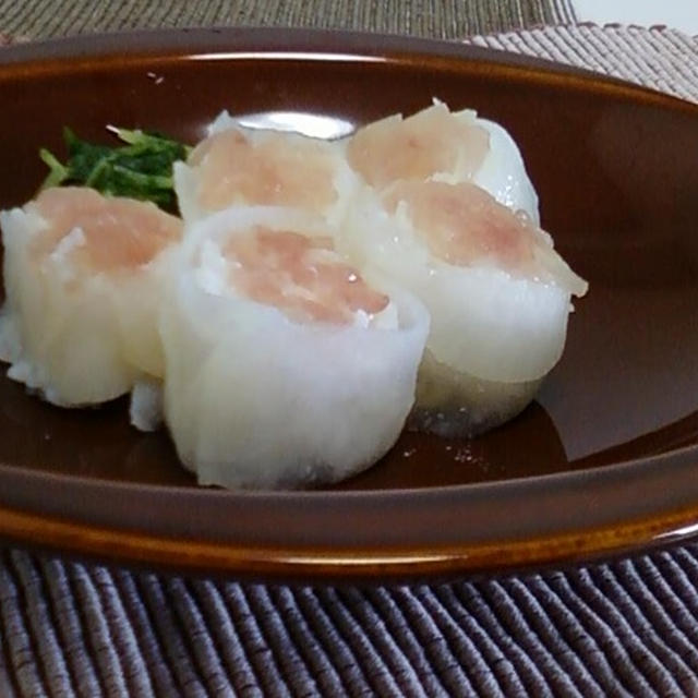 浸して付けて合えて!大根青じそマグロール