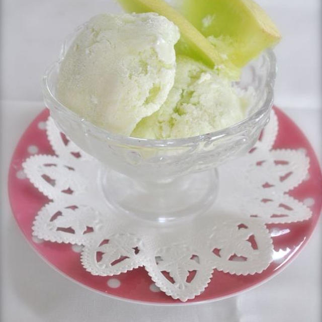 メロンアイスクリーム By Manamamaさん レシピブログ 料理ブログのレシピ満載