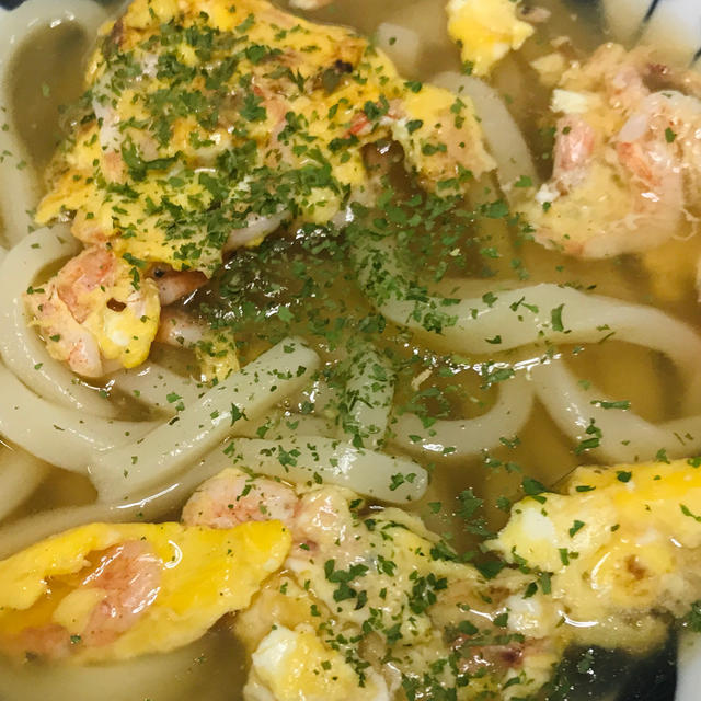 桜海老卵あんかけうどん