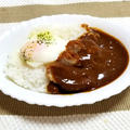 ロースカツカレー✿半熟目玉焼きをのせて