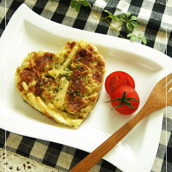 朝食に♪ポテト入りの卵焼き　カレー味