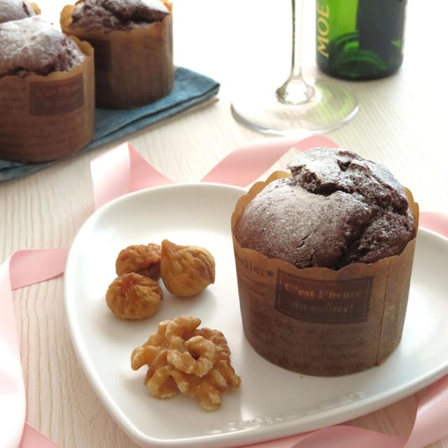ホットケーキミックスで いちじくとくるみのココアマフィン By Kaana57さん レシピブログ 料理ブログのレシピ満載