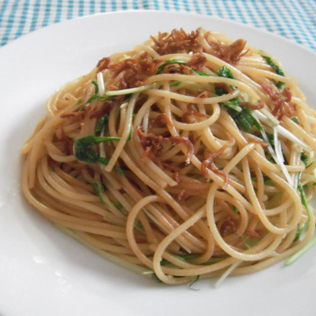 ちりめん山椒と水菜のスパゲッティ生姜風味★【ピップマグネループ】