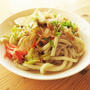 主婦の一人飯に焼きうどん