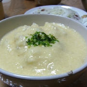 天然だしパックで麦とろご飯