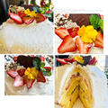今年のクリスマスケーキは・・フルーツたっぷりのドームケーキです～昨日の富士山は夕焼けに染まって by pentaさん