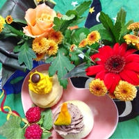 花と料理で楽しむハッピーハロウィン ☆モンブラン風スコーン