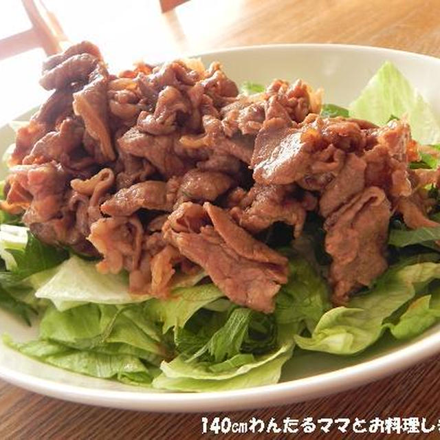 簡単★牛肉にんにくダレ焼き