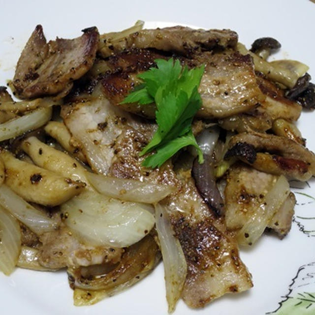 豚肉のブラックペパーソテー