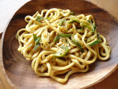 しょうがでぽかぽか♪カレー焼きうどん