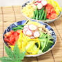 お家で楽しむ♪夏野菜を食べる冷やし中華