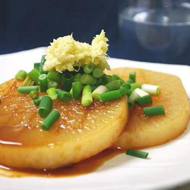 焼き大根の生姜醤油