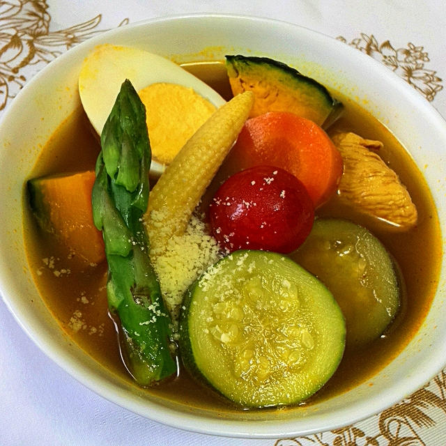 食べる夏野菜のカレースープ レシピブログ