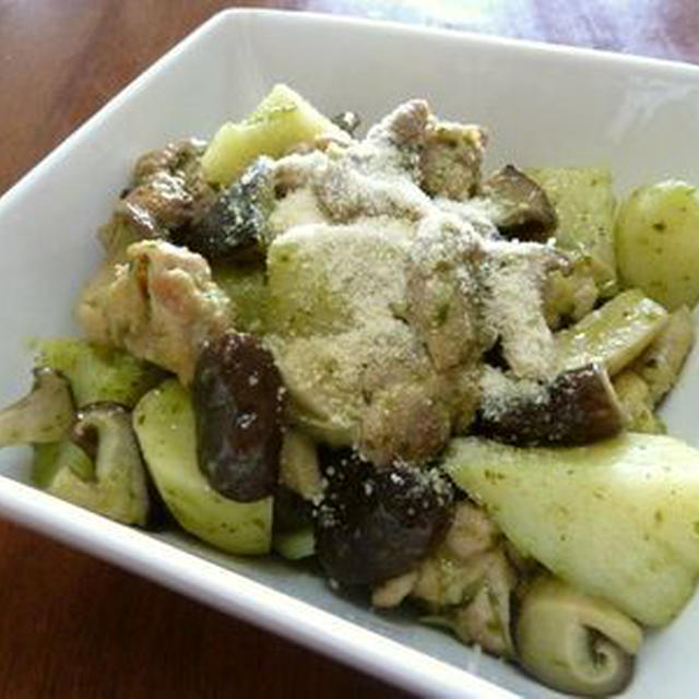 鶏肉の茸とジャガイモのバジルソース和え By Bvividさん レシピブログ 料理ブログのレシピ満載