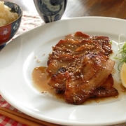 豚バラの柚子胡椒ガーリック照り焼き肉
