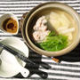 辛胡麻タレと水菜で、しゃぶしゃぶ