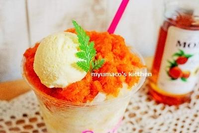 フルーツかき氷～桃バニラ～