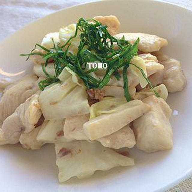 さっぱり♪鶏胸肉とキャベツの梅マヨネーズ炒め