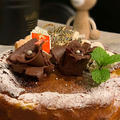 「ブルボン・スライス生チョコレート」のバラを飾ってクリスマス用バスクチーズケーキ　♪♪ by pentaさん