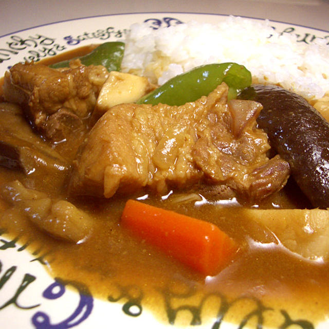 『スペアリブの煮込みカレー』 カレーで冷蔵庫の整理を(^^;)