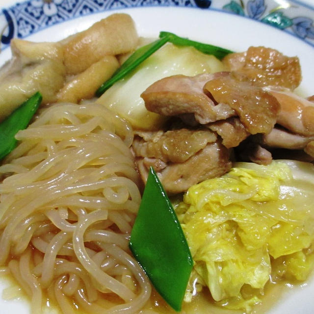 鶏もも肉としらたきの煮物＜すき焼き風＞