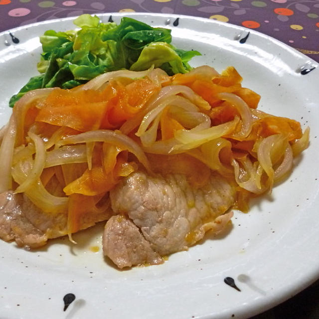 野菜たっぷり豚肉の生姜焼き