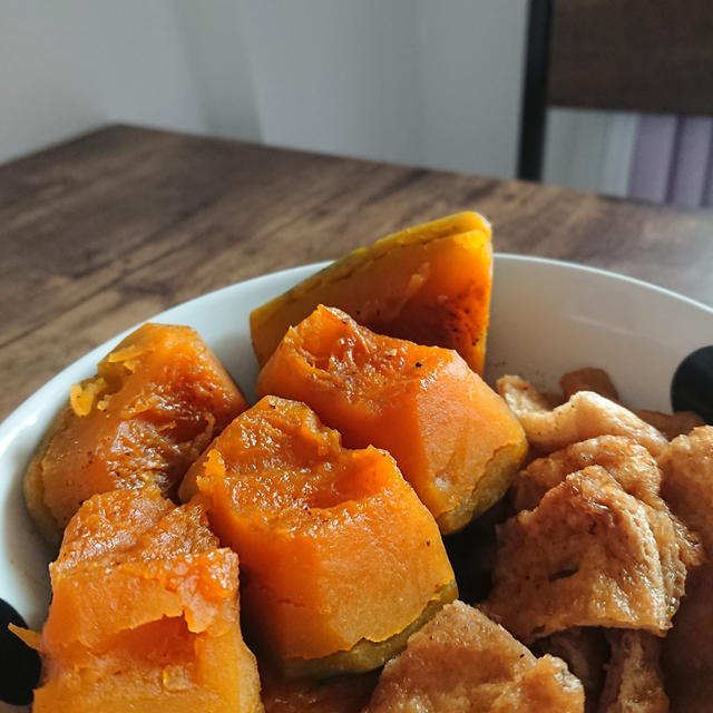 電子レンジで作る かぼちゃと薄揚げの煮物 By Mikaさん レシピブログ 料理ブログのレシピ満載