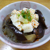 冷やっこい甘みそ茄子豆腐