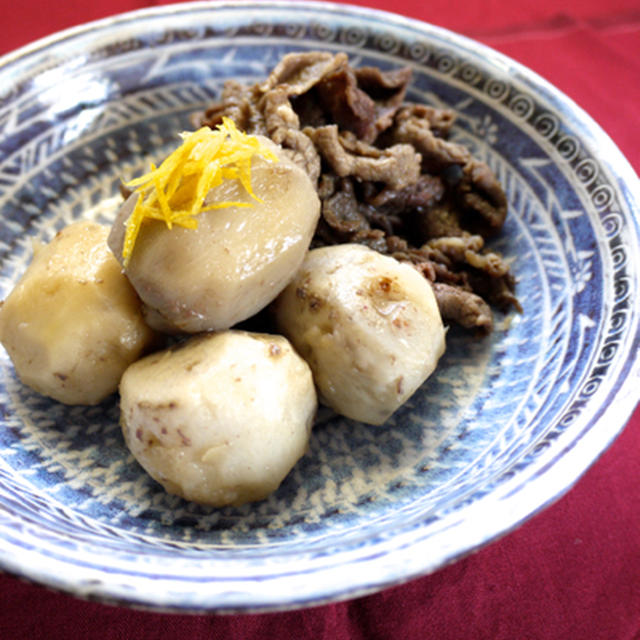 牛肉と里芋のかんたん甘辛煮！