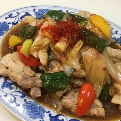 彩り酢豚＊ウスターソースで味付け＊