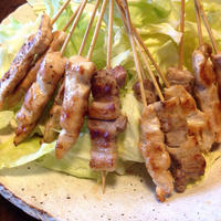 焼き鳥で晩ごはん....