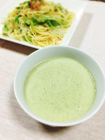 夏にオススメ☆いんげんの冷製豆乳スープ
